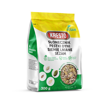 Kresto Mieszanka ziaren: słonecznik, dynia, siemię, sezam 300 g