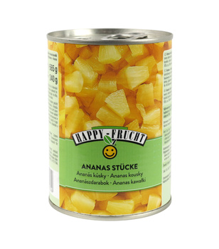 Happy Frucht ananas kawałki 565 g