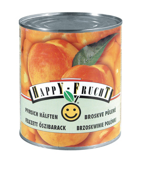 Happy Frucht Brzoskwinie połówki w lekko słodzonym syropie, sterylizowane 820 g